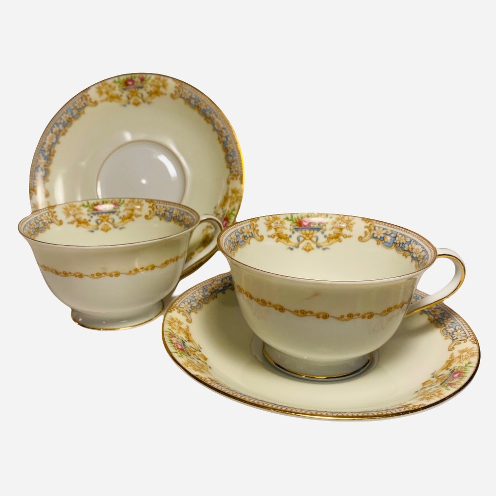Noritake by Rose Footed  Cup and Sauce Set of Two